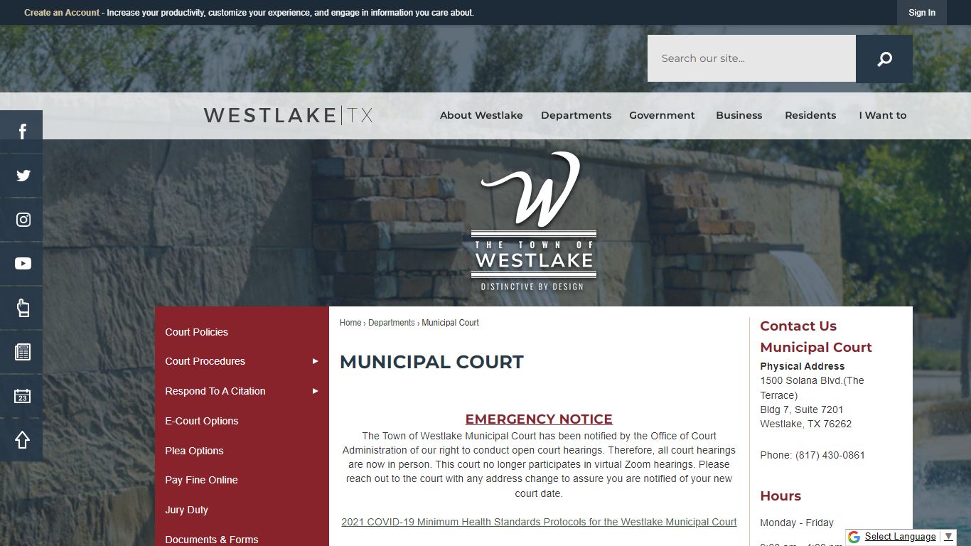 Municipal Court | Westlake, TX - Official Website